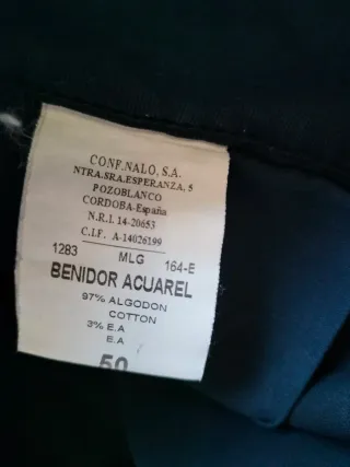 Pantalón Chino Azul Marino LCDN. Talla 50 XXL