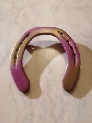 Ferro di cavallo portafortuna viola