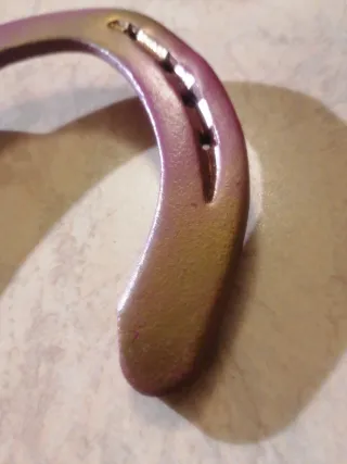 Ferro di cavallo portafortuna viola