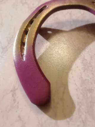 Ferro di cavallo portafortuna viola