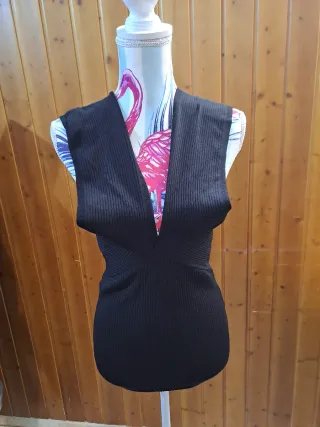 Jersey Maje Negro sin Mangas Mujer