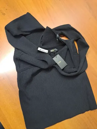 Jersey Maje Negro sin Mangas Mujer