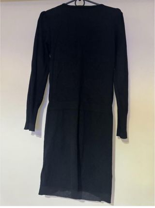 Vestido negro Morgan cremallera y lazada