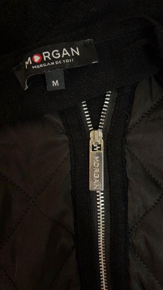 Vestido negro Morgan cremallera y lazada