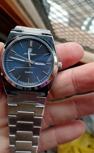 Reloj Poedagar Hombre Azul y Plateado