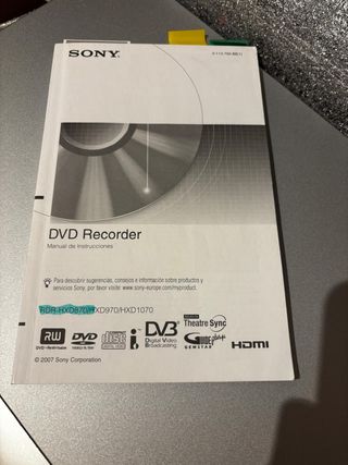 Sony RDR-HXD870 Grabador DVD HDD HDMI DVB