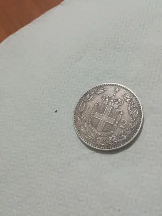 Moneta L 2 arg 1887 Umberto I