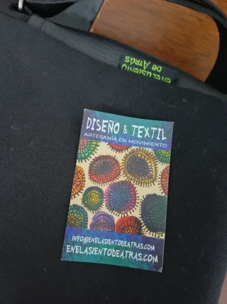 Bolso  de tela  sostenible con cremallera