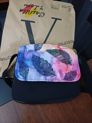 Bolso  de tela  sostenible con cremallera