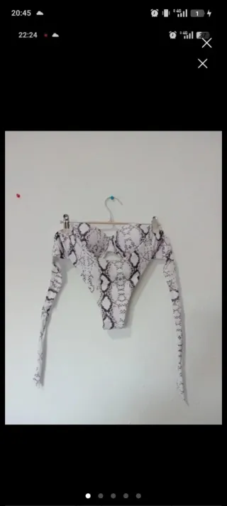 Bikini blanco y negro