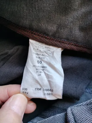 Pantalón chino LCDN gris oscuro talla 50. XXL