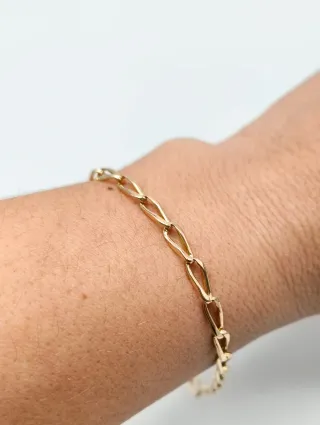 Pulsera cadena eslabones 1x1 oro 18kt