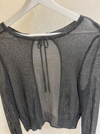 Top Zara fiesta hilo metalizado.