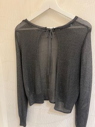 Top Zara fiesta hilo metalizado.