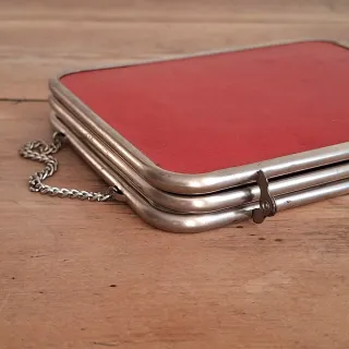 Specchio trittico barbiere pieghevole d'epoca.