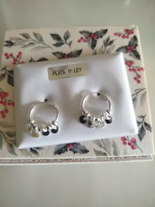 Pendientes San Saru Plata 1ª Ley