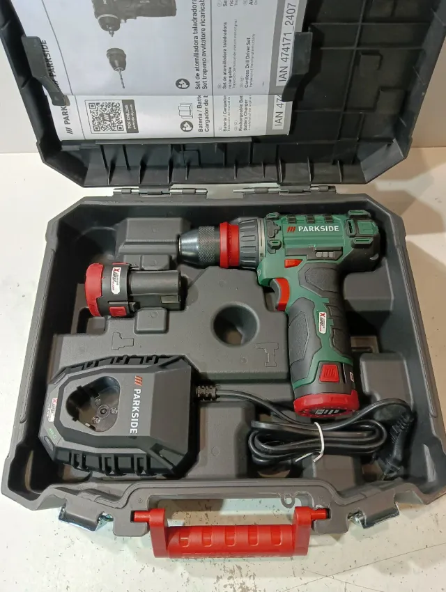 Atornillador + Accesorios + 2 Baterías PARKSIDE
