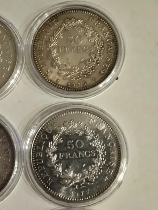 6 Monete 50 Franchi Francia 1974-1979