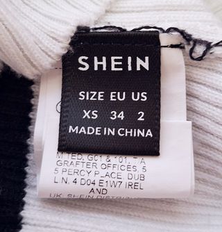 Vestito lungo a righe Shein a costine taglia XS