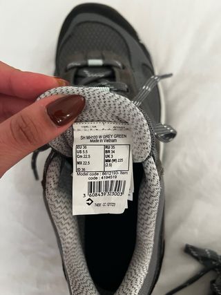 Zapatos Quechua Gris y Turquesa