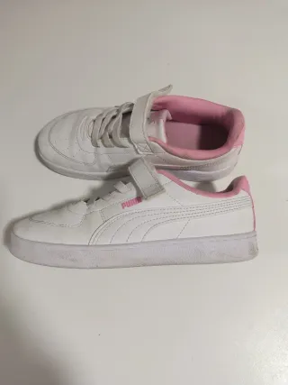 Deportivas Puma niña blancas y rosas