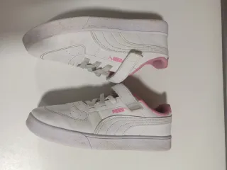 Deportivas Puma niña blancas y rosas