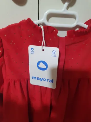 Nuevo Vestido rojo Mayoral 24 meses Ceremonia