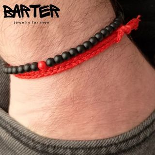 Pulsera Barter 289-Tana roja y negra