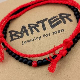 Pulsera Barter 289-Tana roja y negra