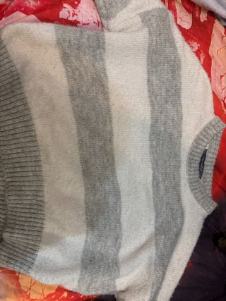 Jersey rayas blanco y gris Primark Talla XXS