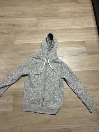 Chaqueta Hollister Gris con Cremallera