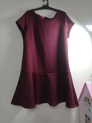 Vestido rojo con textura