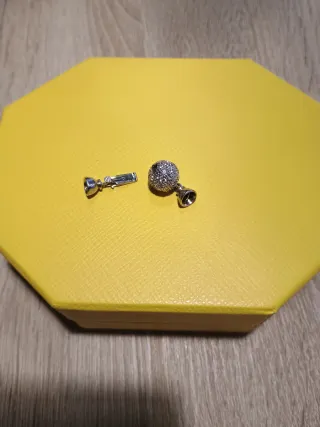 Broche plata circonitas para collar