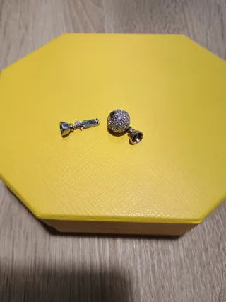 Broche plata circonitas para collar