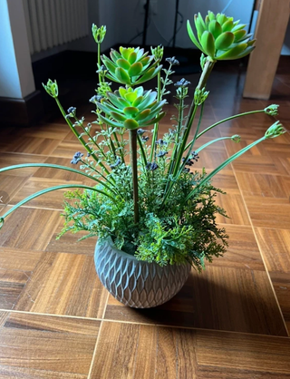 Piantina Artificiale Grigio/Verde