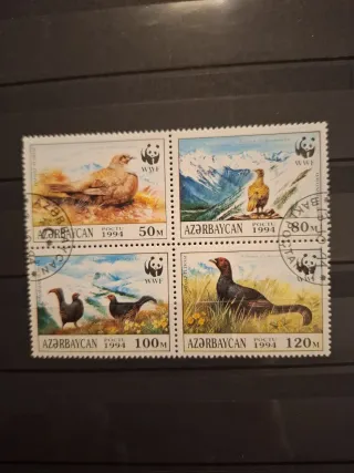 Sellos Aves Azerbaiyán WWF 1994