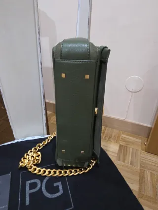 Bolso Purificación García Cadena Dorada Verde
