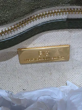 Bolso Purificación García Cadena Dorada Verde