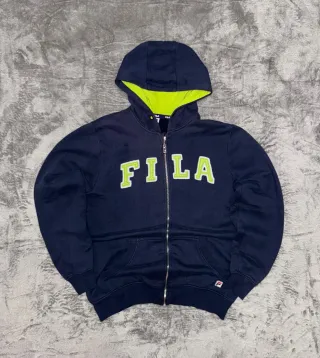 Chaqueta Hoddie Clasic Retro Y2K FILA azul verde M