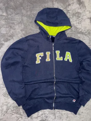 Chaqueta Hoddie Clasic Retro Y2K FILA azul verde M