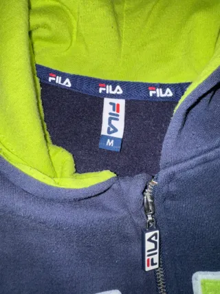 Chaqueta Hoddie Clasic Retro Y2K FILA azul verde M