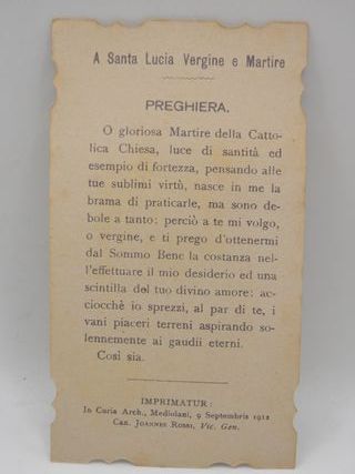 Santino Santa Lucia V.M. primo '900