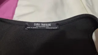 Vestido Zara Negro Brillante