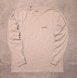 Camiseta Carhartt Gris Manga Larga Talla M Ref-785