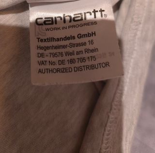Camiseta Carhartt Gris Manga Larga Talla M Ref-785