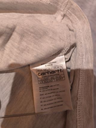 Camiseta Carhartt Gris Manga Larga Talla M Ref-785
