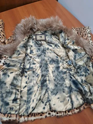 Cazadora Mayjas leopardo con cuello pelo