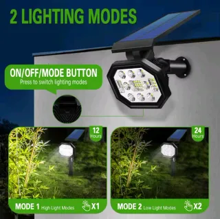 2 Farolas Solares Led para Suelo o Pared