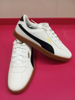 Zapatillas Puma Hombre Blancas y Negras
