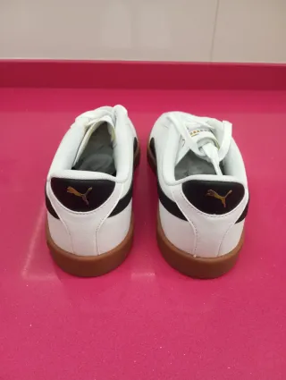 Zapatillas Puma Hombre Blancas y Negras